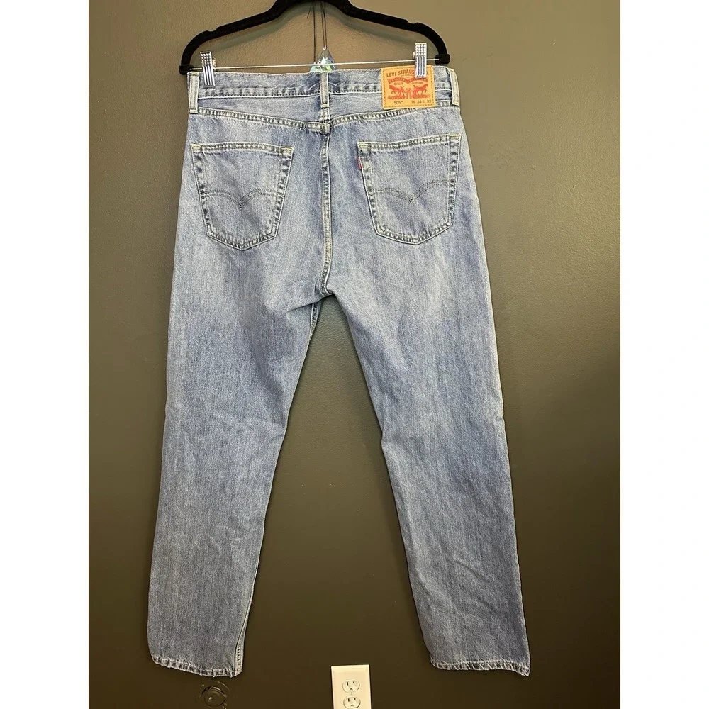 Levi's Men's 505 Blue Jean Straight Leg Pants Jeans‎ 34 x 32